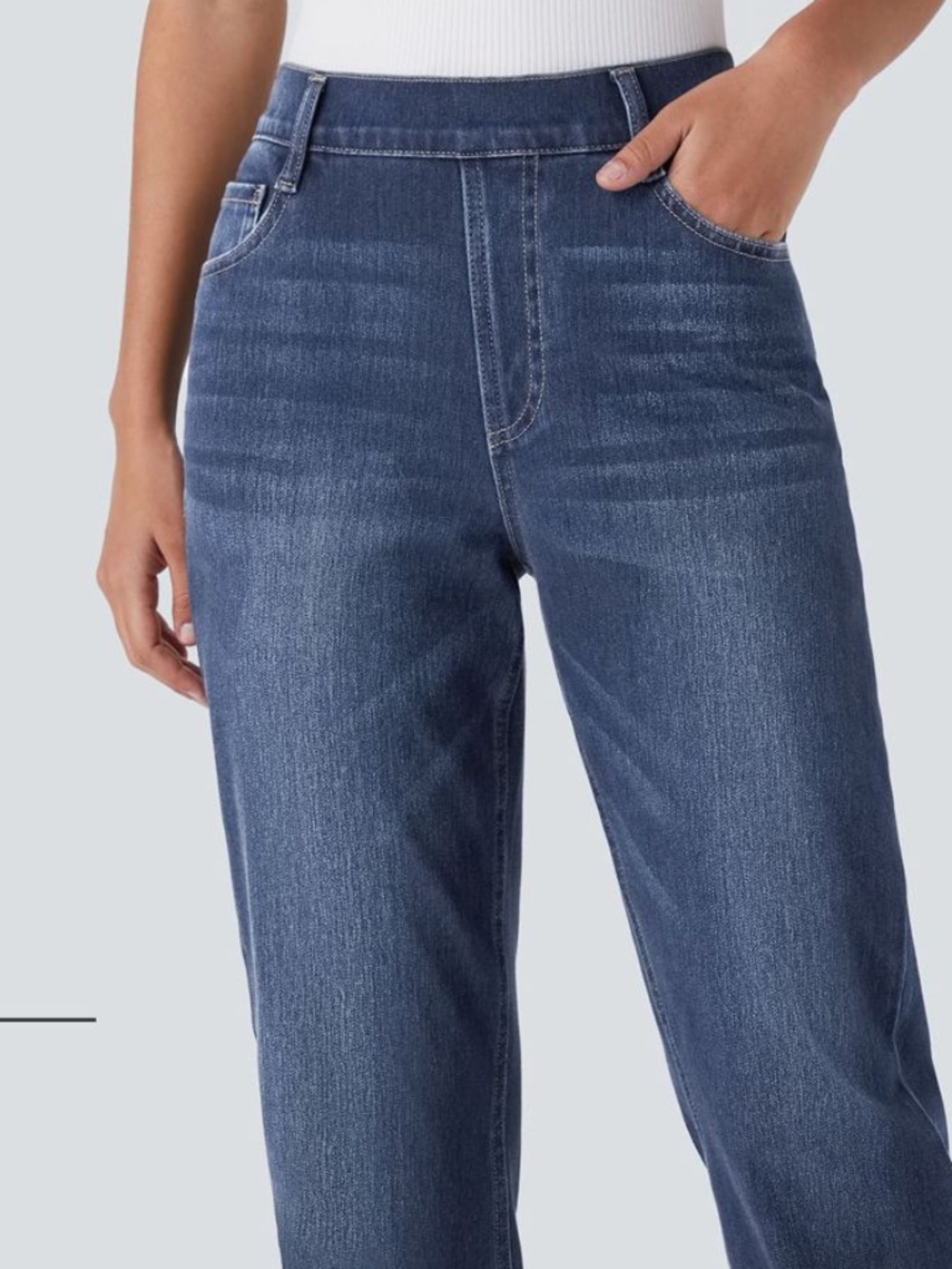 Halara Flex High Waisted Pockets Straight Leg Jean Size 2X (18/20)